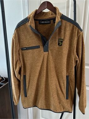 Dri-Duck Men’s Brown Pullover Fleece Jacket